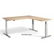 Cromo Corner Triple Motor Chrome Height Adjustable Desk